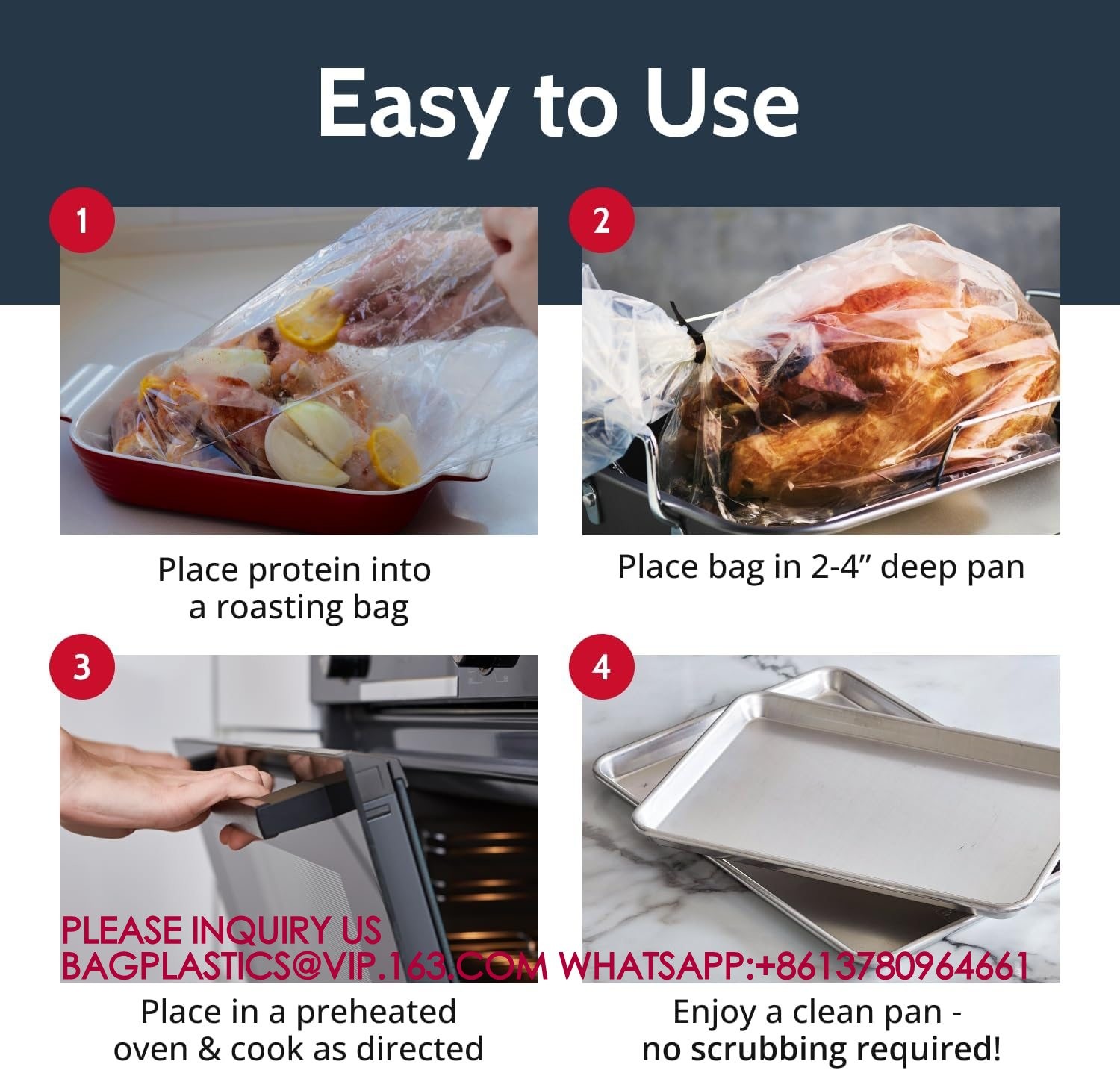 Roasting Bag Cooking Bags Oven Turkey Cooking Bag With Ties Keep Moist Durable Nylon Bag