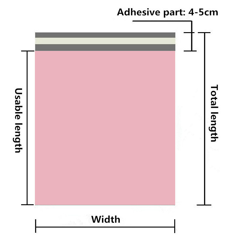 Cartoon Children Gift Boxes Express 100% Biodegradable Courier Bags Matte Black Pink