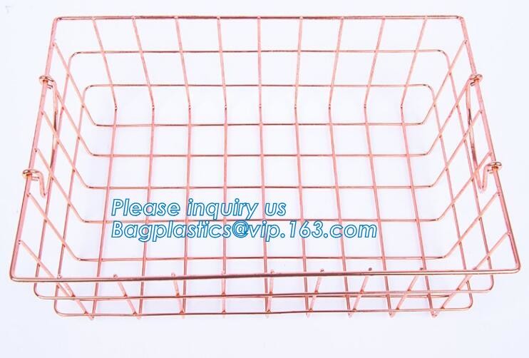 Wholesale china trade decorative laundry metal wire material storage basket, Storage Metal Wire Fruit Basket hanging wir