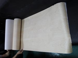 Quality Sliced Natural American Maple Wood Veneer Rolls With Fleece Backed wholesale