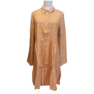 Quality Female Pleated Unlined Long Sleeve Shirtdress Knee Length wholesale