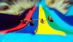 Adult Rainbow Fiberglass Water Slide For Resort Park