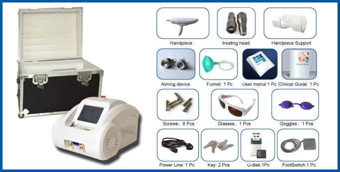 Skin Whitening Nail Fungus Laser Treatment Machine 1064nm 532nm 1320nm Wavelengths