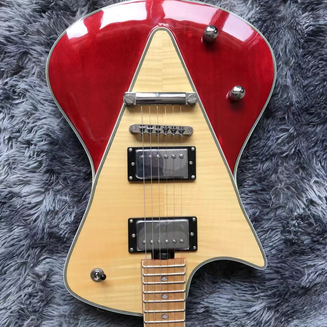 Custom Grand Musicman Left-Handed Version Style Electric Guitar in Red