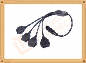 Quality Durability PVC 16 Pin OBD Extension Cable Black CK-MF16Y04L wholesale