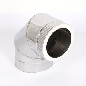 Quality Right Angled Insulated Chimney Pipe Multifuel Wide Locking Band High Performance wholesale