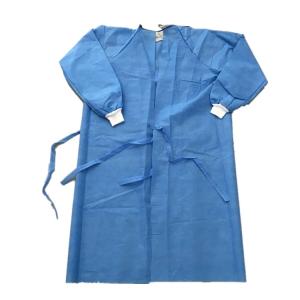 Quality Anti Virus Plastic Disposable Gown , Full Back Plastic Medical Gown wholesale