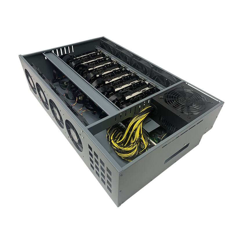 Full Tower Ethereum Miner Machine 3060 3060ti 3070 3080 8 GPU Mining Rig