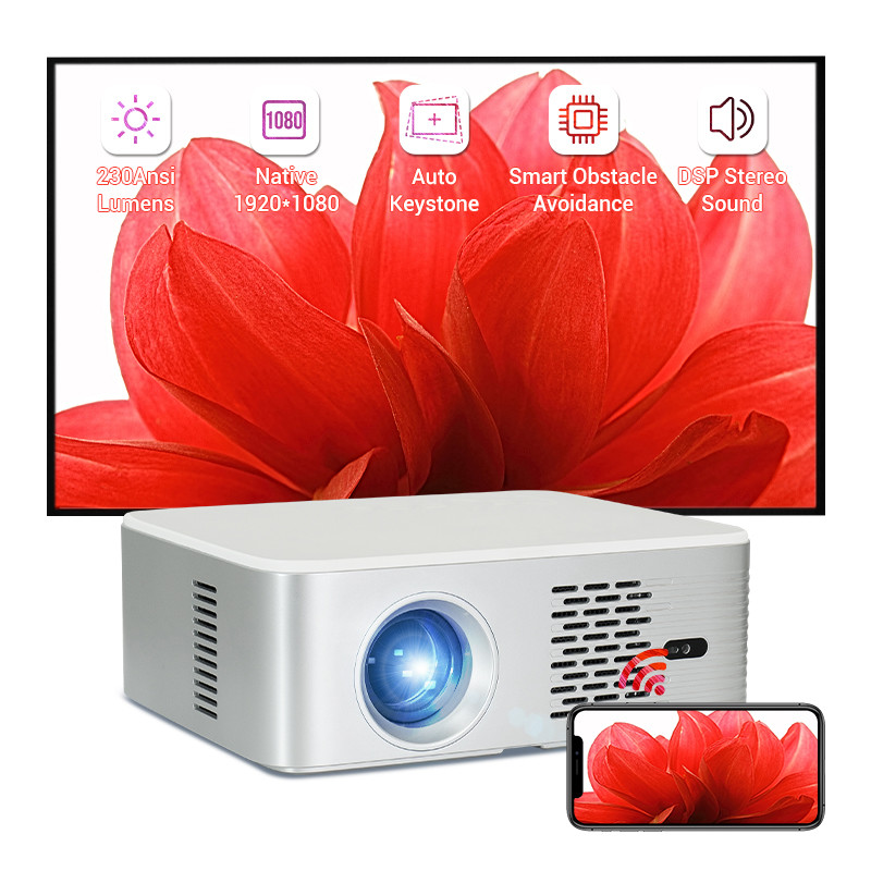 350ANSI Home Theatre System Projector Android 11.0 HD 1080P 4.5" LCD