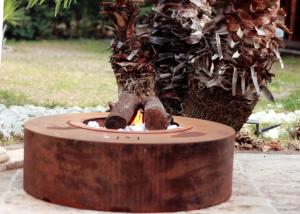 Quality Eco Friendly Attractive Garden Heating Corten Steel Fire Pit Round Shape wholesale