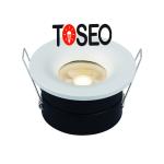 240V Round Waterproof IP65 Downlight Black Aluminum Bathroom LED Spotlights