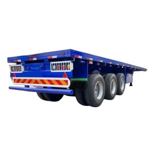 Quality Flatbed 40 Foot Tri Axle Flat Deck Trailer Trailer-Container wholesale