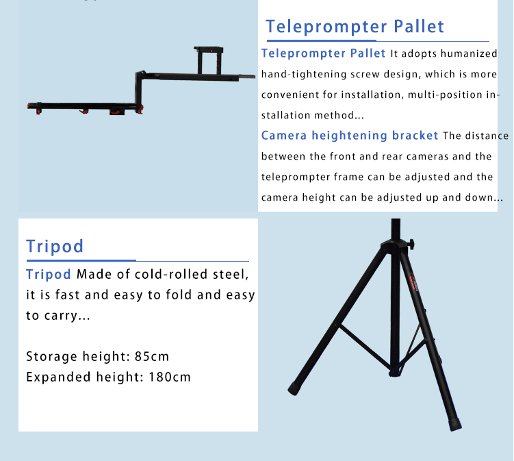 22 Inch Dual Screen Studio Teleprompter for Live Sports Indoor or Outdoor Application