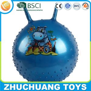 Quality large inflatable skip hopper cartoon animal painting pictures ball for kids wholesale