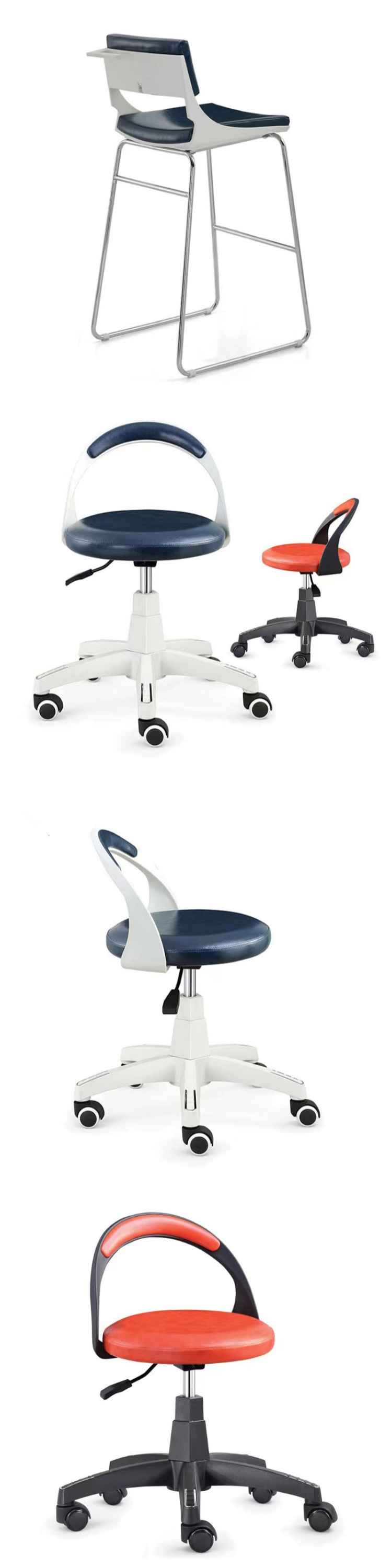 Modern Design Style Swivel Adjustable Salon Visitor Office Chair with Back PC Chair
