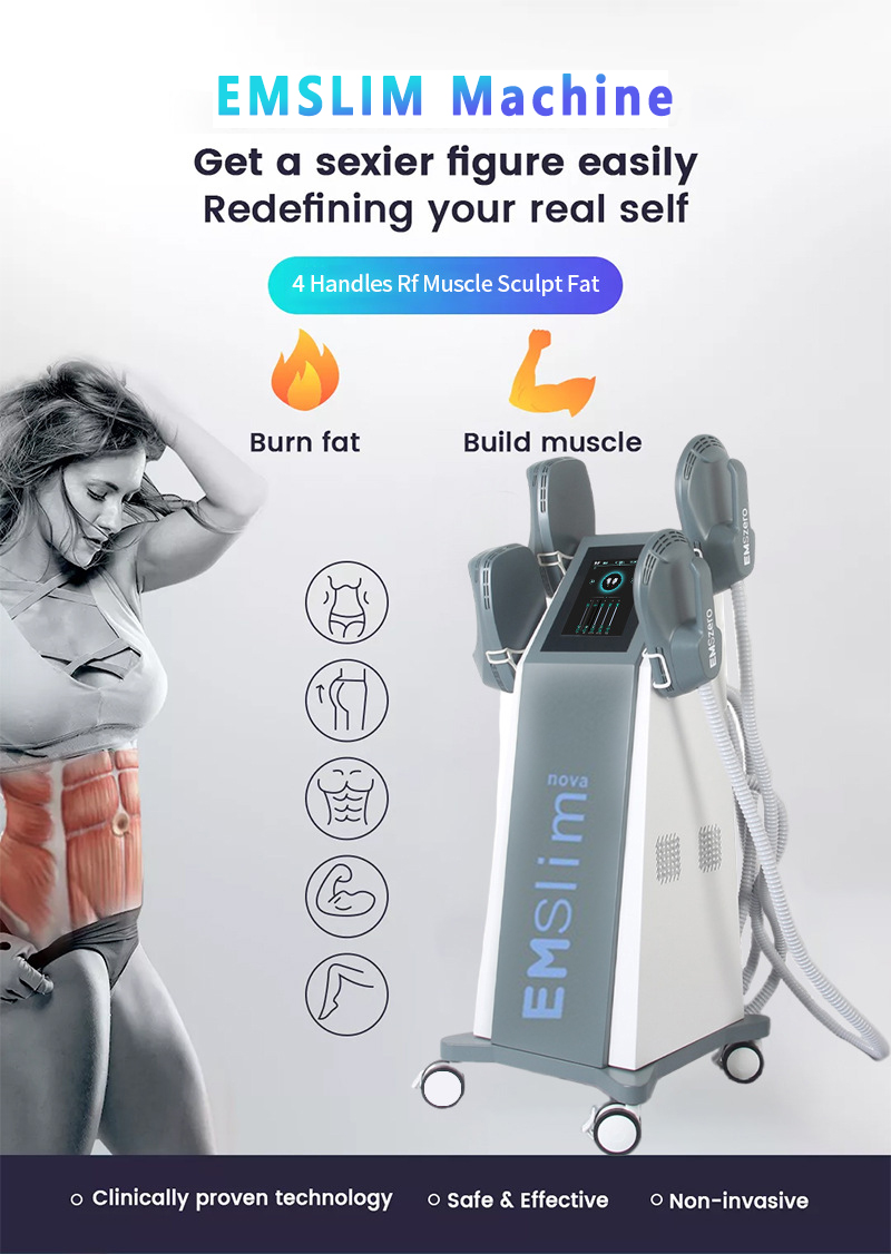 2/4 Handles Emslim Nova Machine Automatic Body Slimming Equipment 2800w