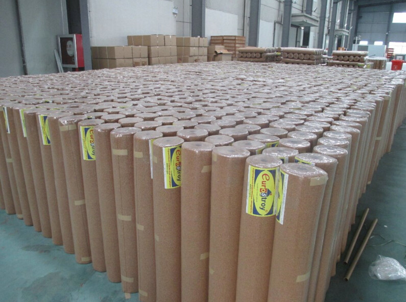 1.22m Width Flooring heat insulation,1~12mm thickess cork roll/cork underlay