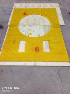 Quality 2200X1800 MM Rotary Table Anti-Slip Mat Material PU Yellow Colour With Steel Nails wholesale