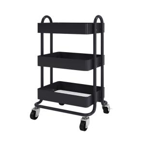 Quality 3 Tiers Rolling Utility 4 Caster Kitchen Storage Trolley wholesale