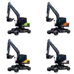2200 Rpm Small Wheeled Excavator Two In One Power Wheel Excavator