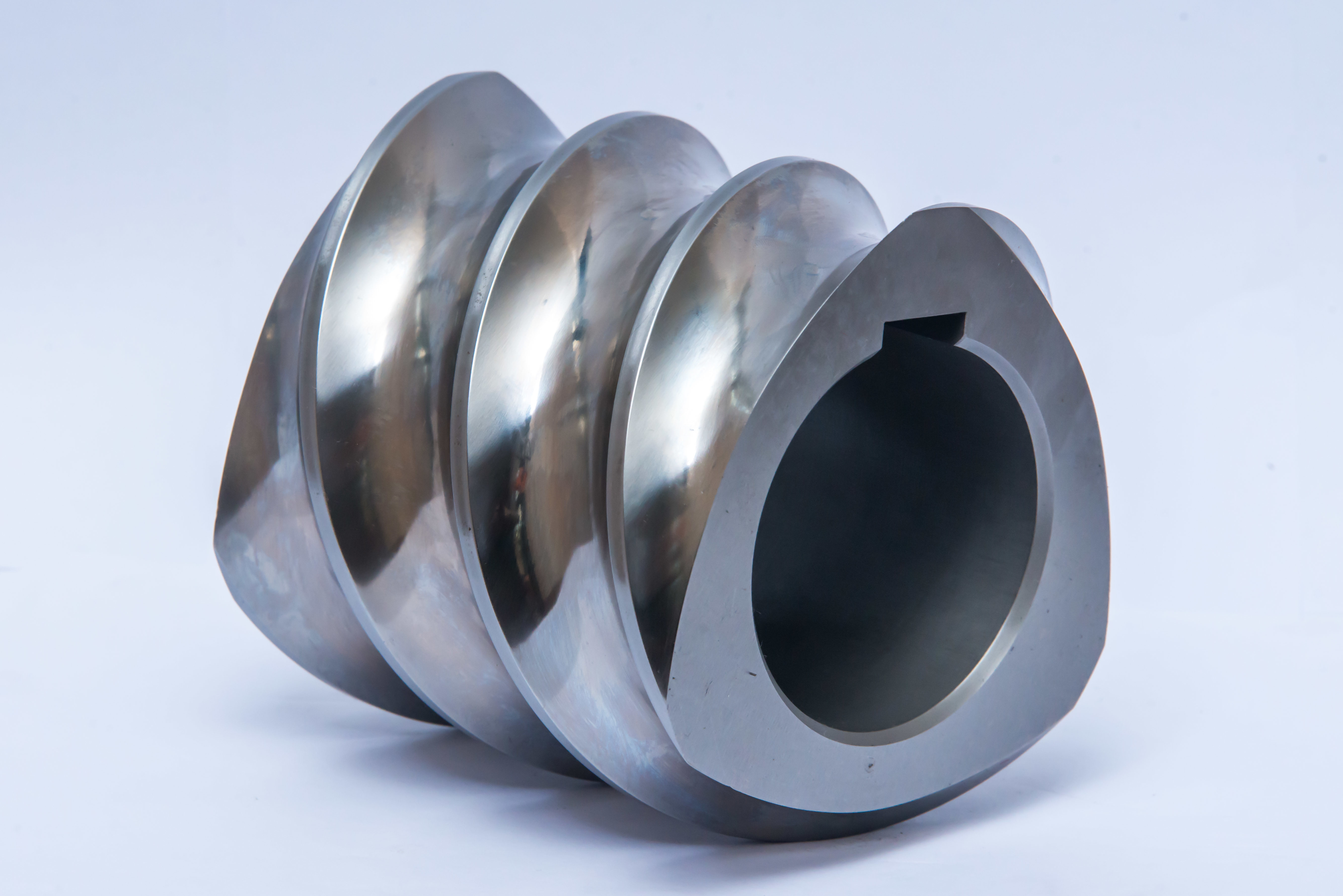 Zinc Plated Twin Screw Extruder Screw Elements Pitch 2 Inches Hex Head For Chemical Production