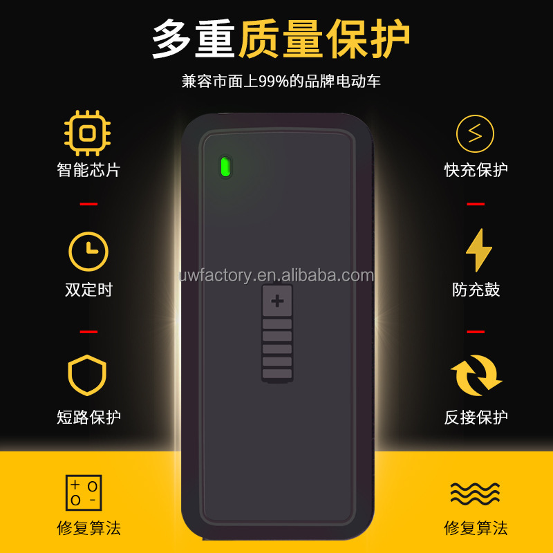 Electric Vehicle 12v 24v 8a 6a 10a Smart Charging Pulse Repair Automatic Maintainer Lead Acid Battery Charger For E-bike
