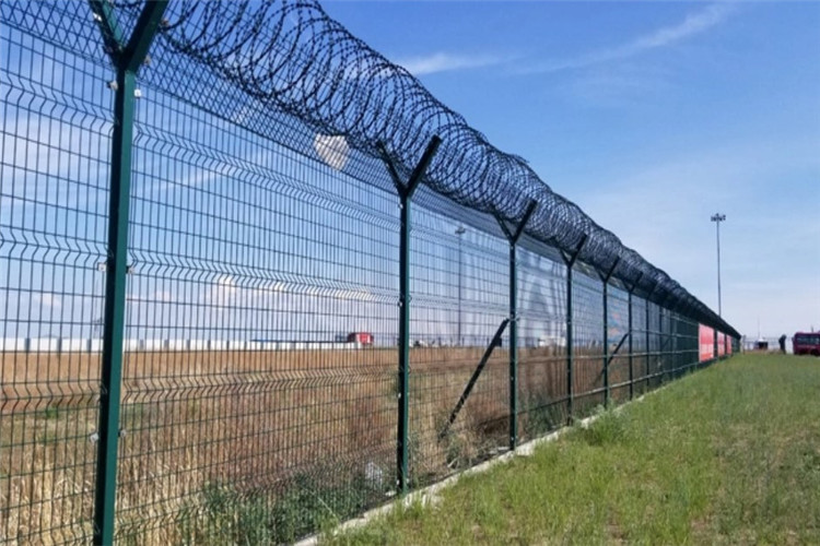 Razor Wire BTO-22 Prison Security Fence/PVC Coated Airport Fencing /High Security Barricade Fencing