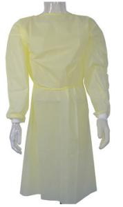 Quality Safety Yellow Disposable Waterproof Overalls Pp Pe Coated Nonwoven Isolation wholesale