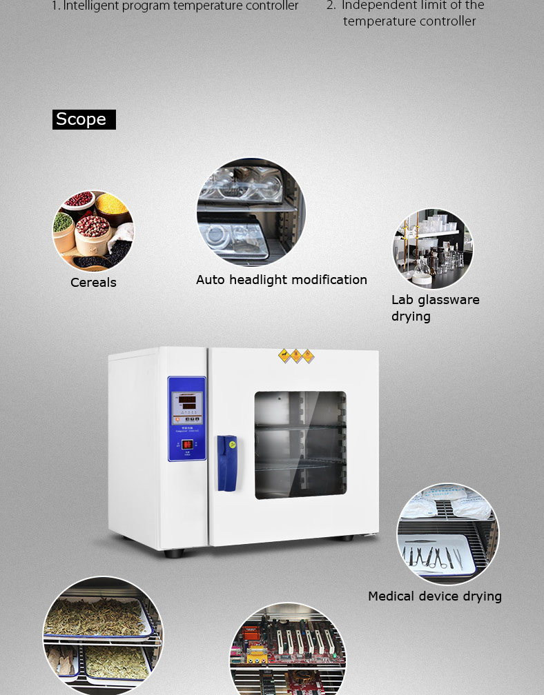 250C Air Circulation Lab Oven Drying LCD Thermostatic Drying Oven Biology