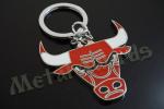 Bull Logo 2D Promotional Products Keychains , Travel Key Chain Shiny Silver