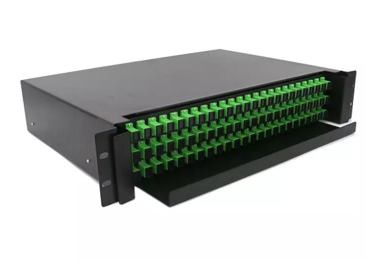 2U 48 Port Fiber Optic Patch Panel Light Fc Simplex Slide Out ODF