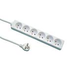 6 Way French Type French Power Strip with PP Flame Retardant Shell Extension