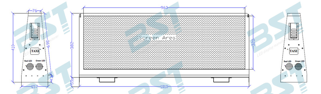 RGB Video Taxi Top Led Display Advertising Light Box With 4g / Wifi Control