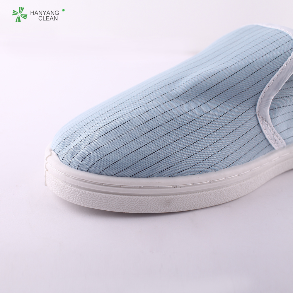 Electronic Factory ESD Cleanroom Shoes , Stripe Canvas Esd Rated Shoes