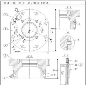 Quality 6S50MC-C Engine Cylinder Cover , Cylinder Head Cover For MITSUI / MAN B&amp;W wholesale
