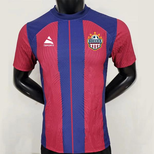 Retro Club Team Uniform Training Football Sports Wear Men'S Soccer Jersey Blue