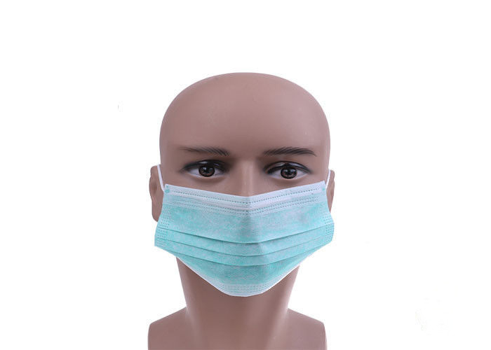 Eco Friendly Disposable Breathing Mask Anti Spitting Three Layer Adjustable Design
