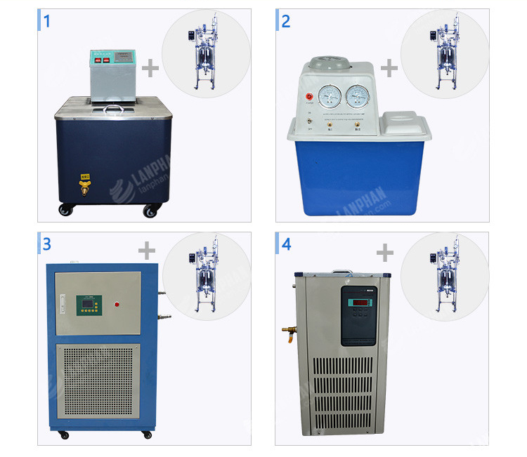 304 Stainless Steel Jaceted Borosilicate Glass Reactor Vessel