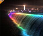 Bridge Outdoor Garden Water Fountains Color Changing