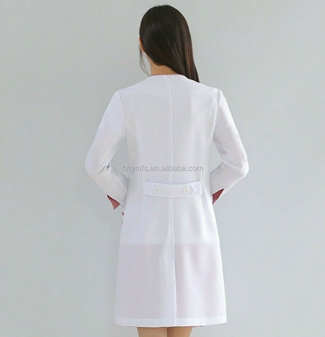 Hospital Operating Surgeons Medical Lab Coat Long Sleeve 100% Cotton