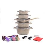 Amazon TOP Seller Induction Non-stick Cooking Pot Set Ollas 25pcs Aluminum Pot