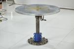 Contemporary Round Dining Room Tables Aluminium Top For Home / Restaurant