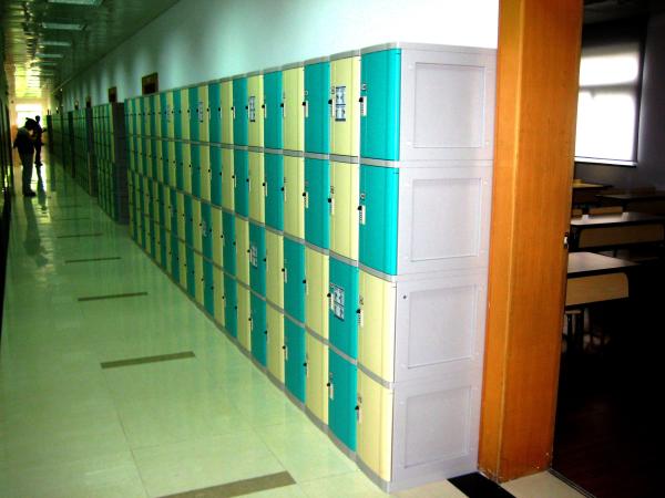 ABS Plastic Bule Elementary School Lockers, Water Resistant Small Storage