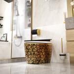 S Trap Elongated 1 Piece Smart Toilet High Efficiency Automatic Flush