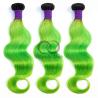 Buy cheap #T1B/Green Body Wave Remy Human Hair Bundles Sew In Weave Bundles Brazilian from wholesalers