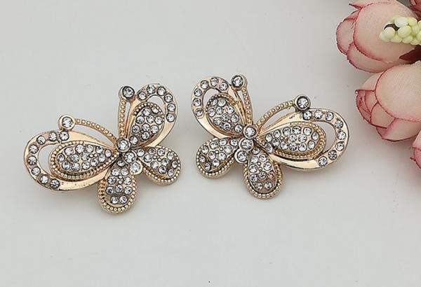 LHZ921 Fashion Bufferfly Style Metal Shoe Buckles Environmental Protection