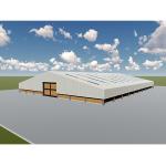 Q235B Q355B Industrial Steel Sheds , Hot DIP Galvanized Steel Warehouse