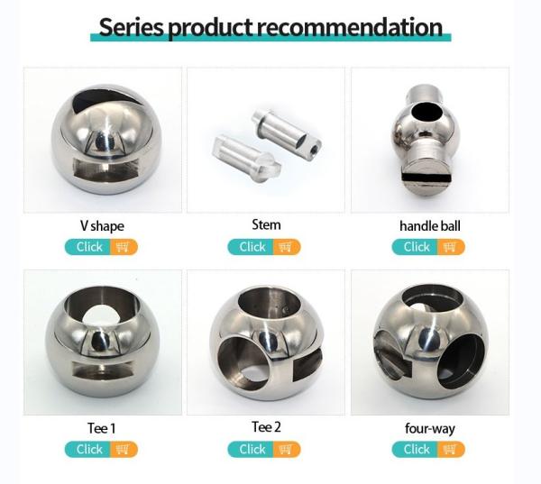 DN25 Stainless Steel 316L Floating Straight Through Valve Ball with Customized