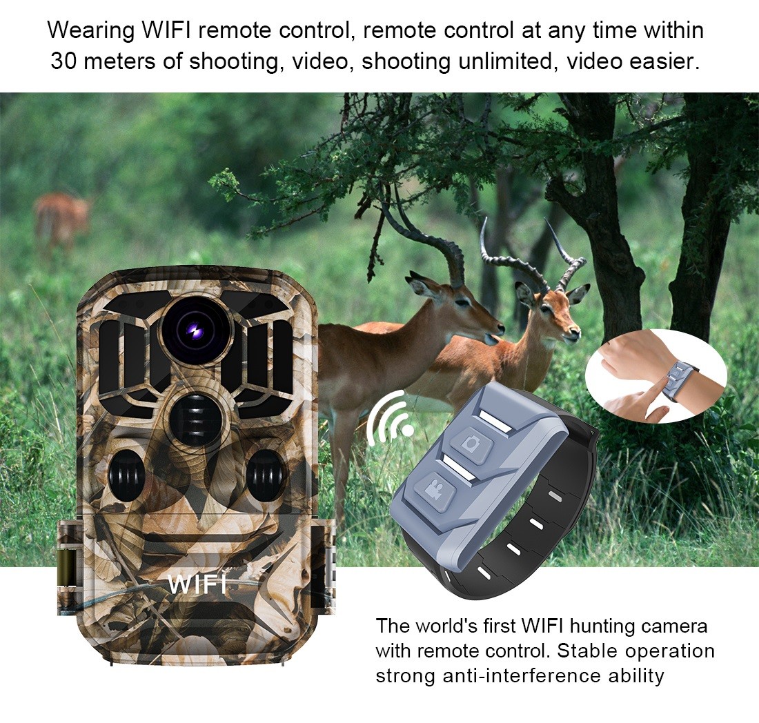 Ip65 Wifi Night Vision Game Camera 1080p Wildlife Hunting