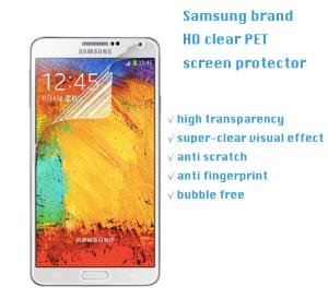 Quality Samsung HD clear PET Screen Protector, 100% Bubble-free,high transparency,anti-fingerprint wholesale